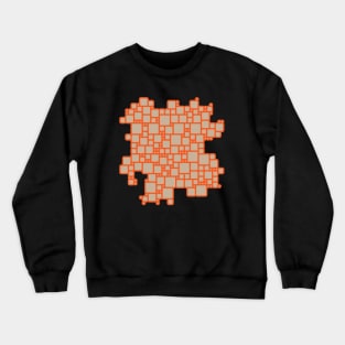 abstract cells pattern in orange and beige Crewneck Sweatshirt